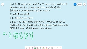 Cracking the GRE Math Subject Test - Linear Algebra #3 (Easy+)