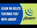 Clear textarea tag content with jquery  howtocodeschoolcom