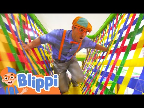 Learning With Blippi At An Indoor Playground For Kids | Educational Videos For