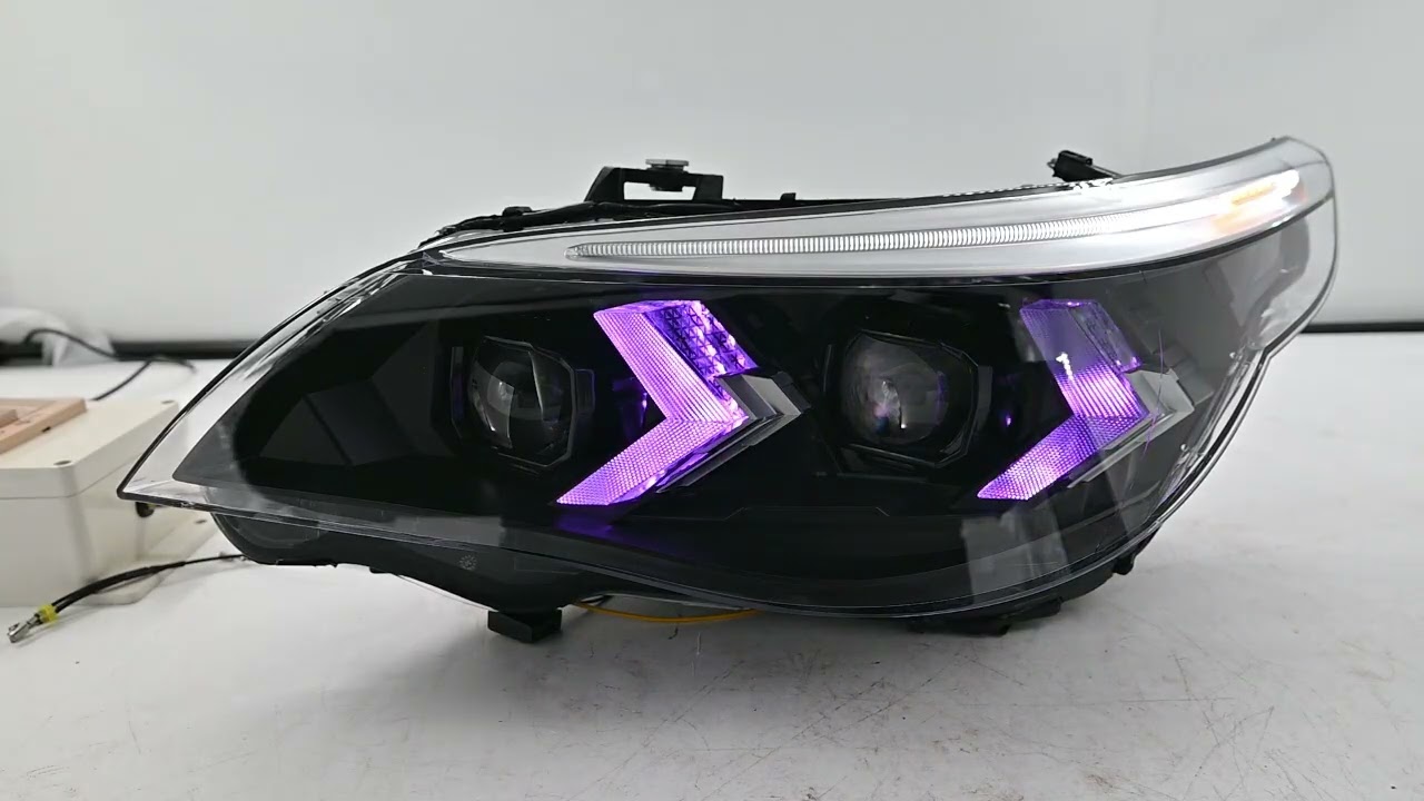 TT-ABC RGB Headlights for 2005-2010 BMW 5-Series E60 525i 530i 540i Headlamps Assembly