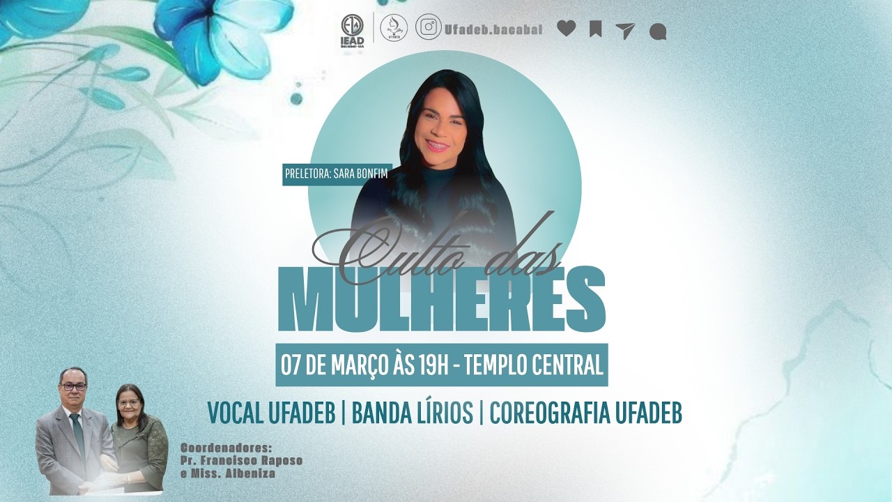 07/03/26,7 | CULTO DAS MULHERES