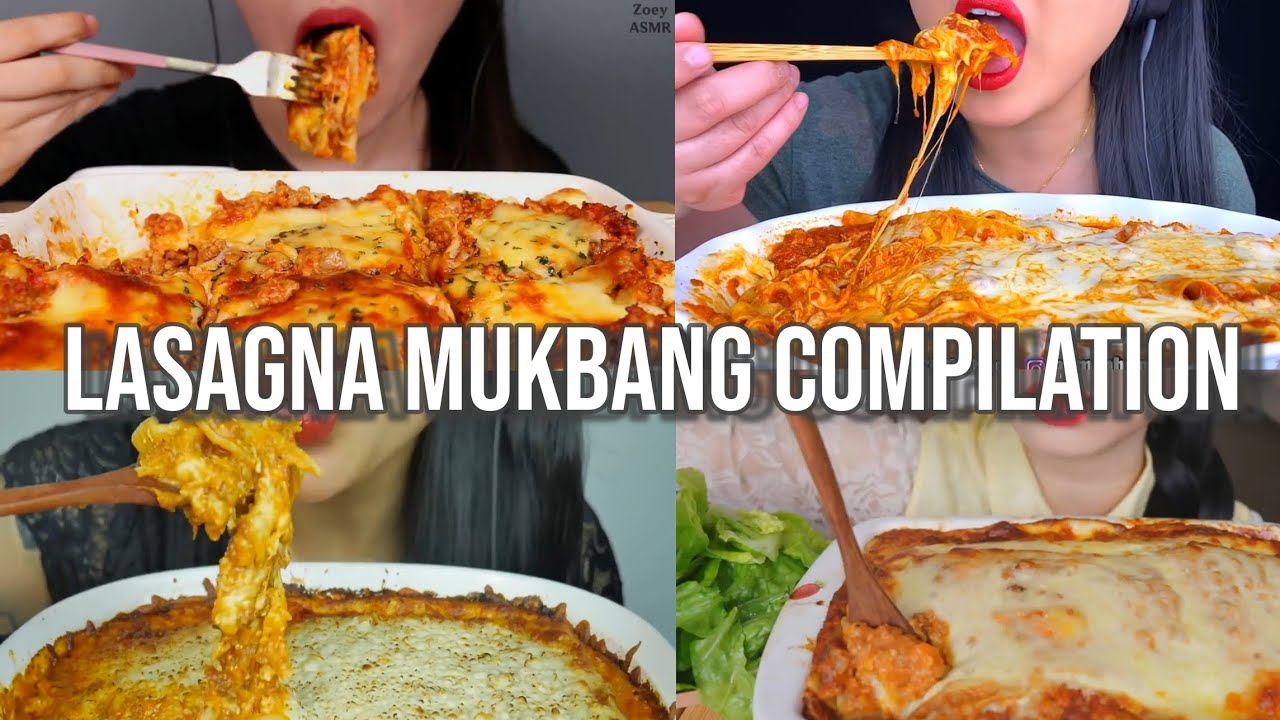 Cheesy Lasagna Mukbang Compilation | ASMR MUKBANG COMPILATION |