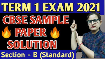 Sample  Question Paper Class 10 Maths 2021-22 /Term 1 Sample Paper Standard Class 10 / Sandeep Ma