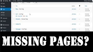How to Recreate Missing Pages in WooCommerce Setup