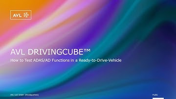 AVL DRIVINGCUBE™ |  How to Test ADAS/AD Functions in a Ready-to-Drive-Vehicle