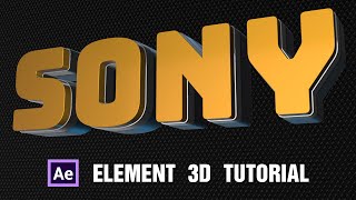 Simple Text animation Tutorial in Element 3D | After Effects