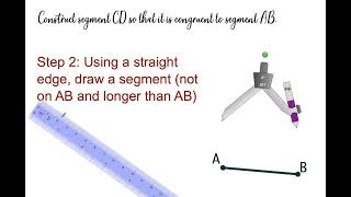 Construction 1: copying a segment
