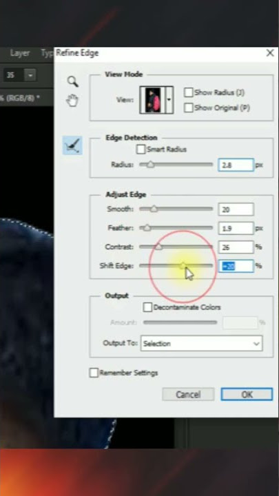 Awesome way to Smooth Selection with Photoshop #Shorts