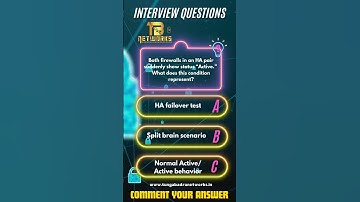 Palo Alto High Availability Interview Questions | Join our PCNSE Program | #tungabadranetworks