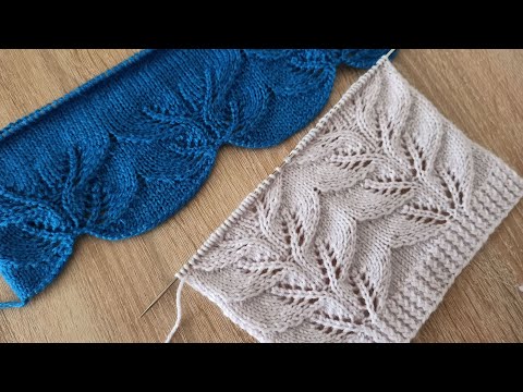 KÜÇÜK YAPRAKLAR ÖRGÜ MODELİ / yelek modelleri / knitting pattern