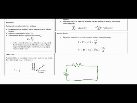 Regents Physics Review -  Electricity Review Part 1 Basic Electricity