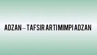 Arti mimpi adzan