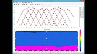 Plotting reflection predicated first breaks for layered model in trace editor