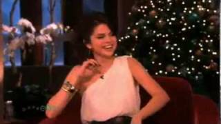 Selena Gomez On Ellen Degeneres gets A Scare 121109