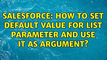 Salesforce: How to set default value for List＜Id＞ parameter and use it as argument?