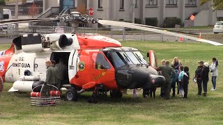United States Coast Guard MH-60T Jayhawk Helicopter Visits St. Mary's School in Aberdeen, WA