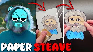 Making Diy Paper Portrait Of Steave