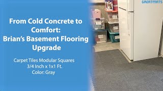 From Cold Concrete to Comfort: Brian’s Basement Flooring Upgrade