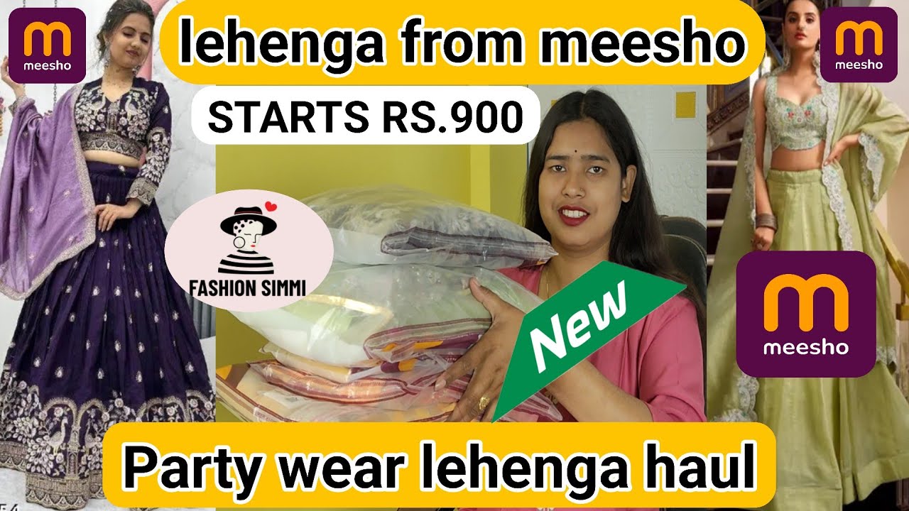 Meesho lehenga haul| lehenga haul from meesho| lehenga from meesho| meesho lehenga under 900 #meesho