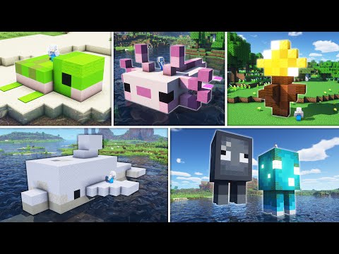 ⛏️ Minecraft :: 6+ Cute Baby Mob Statue Build Ideas for 26.1 😍 [마인크래프트 26.1 아기 몹 6가지 만들기 건축강좌]