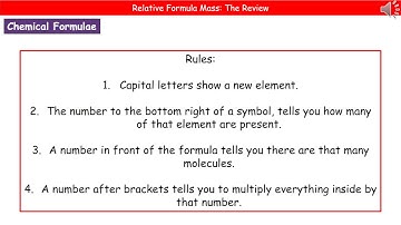 OCR Gateway A C2.1.1 Relative Formula Mass Summary