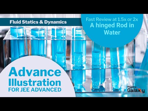 30. Advance IIlustration| Fluid Statics & Dynamics | A hinged Rod in Water | by Ashish Arora