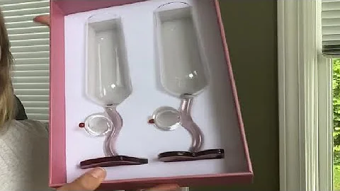Honest review of Mr and Mrs Gifts,Personalized Champagne Flutes Wedding set,Heart Champagne Flutes