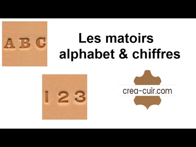36pcs Estampage en cuir Acier allié Lettre Nombre en Cuir Stamper Outil