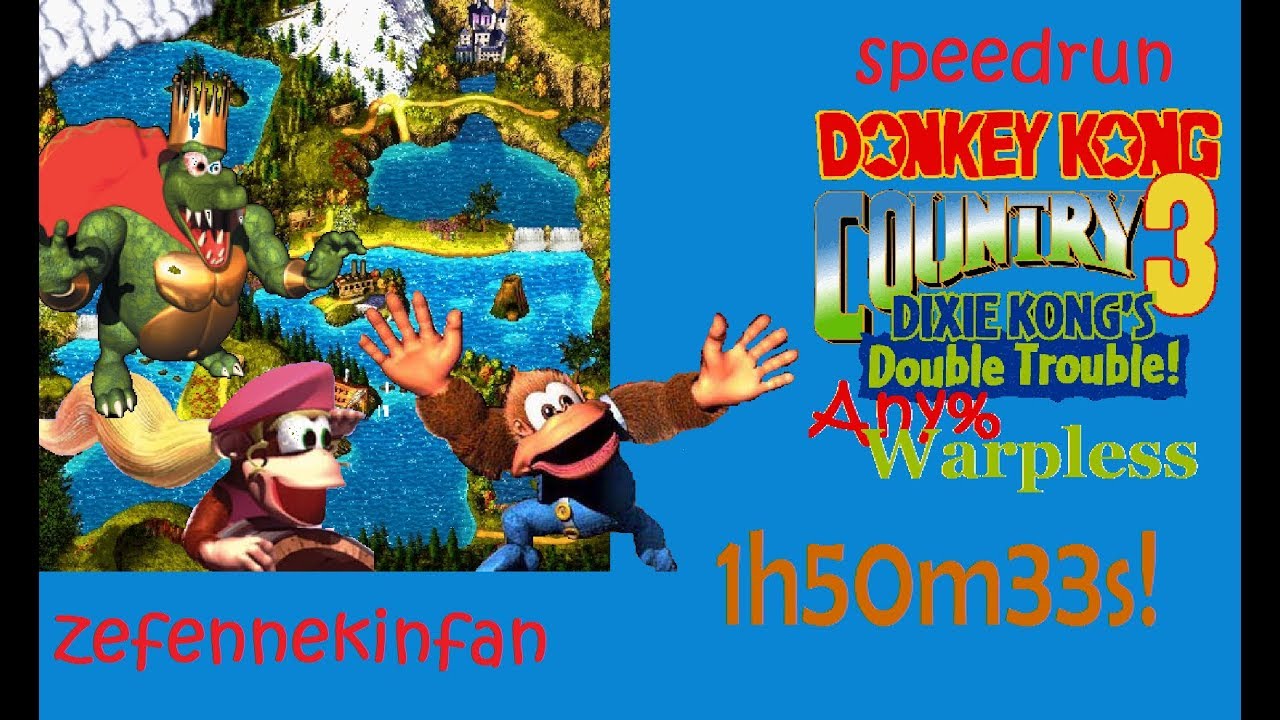 Donkey Kong Country 3 Speedrun Any Warpless In 1h50m33s new PB donkey-kong-country-3-speedrun-any-warpless-in-1h50m33s-new-pb