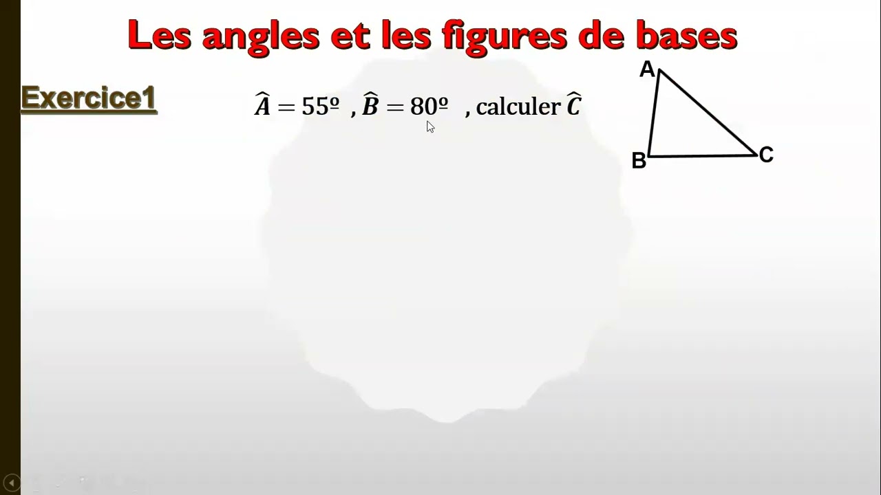 1iere année secondaire angles et figures de base