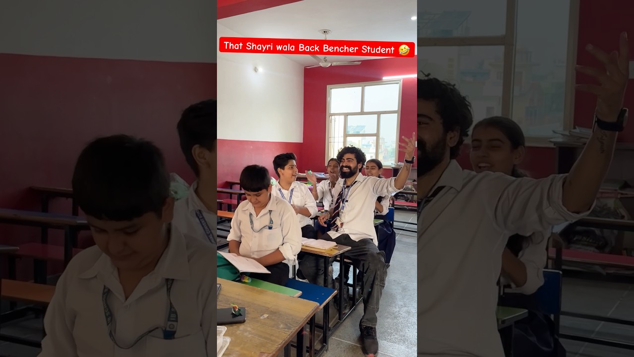 That Shayri wala Back Bencher Student 🤣 #shorts #ytshorts #comedyshorts #funnyshorts #schoolcomedy