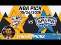 Oklahoma City Thunder vs San Antonio Spurs Pick 5/24/26 NBA Pick Prediction