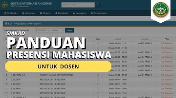 PANDUAN PRESENSI MAHASISWA UNTUK DOSEN || SIAKAD || STIKES Suaka Insan
