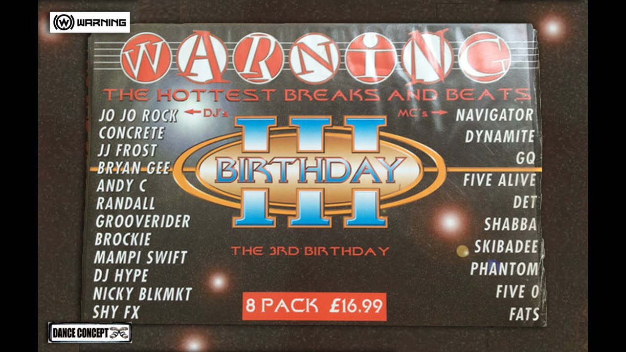 Andy C B2B Randall with GQ & Fats - Warning 3rd Birthday 18th April 1998