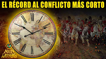 ¿Qué guerra duró 38 minutos?