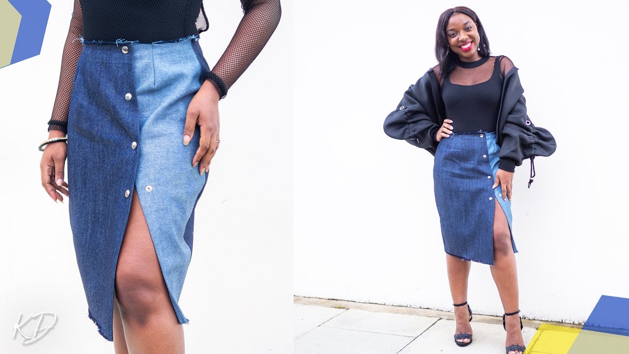 HOW TO MAKE A DENIM PENCIL SKIRT | PATTERN & SEWING TUTORIAL | KIM DAVE ...