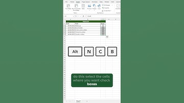 Add CLICKABLE CHECKBOXES In EXCEL With A Simple Shortcut