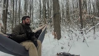 Hammock Camping in the Snow - First Winter Camp of the Season