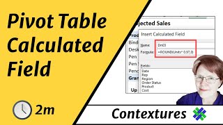 In an excel pivot table, you can create your own formulas, by using a
calculated field. this video, see how to simple the calcu...