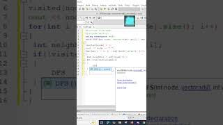 DFS Code in C++ | Depth First Search Explained 🔍 #learnwithyourbuddy #dfs #shorts