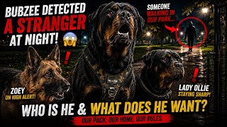One Suspicious Man… Three Guard Dogs Ready 😨