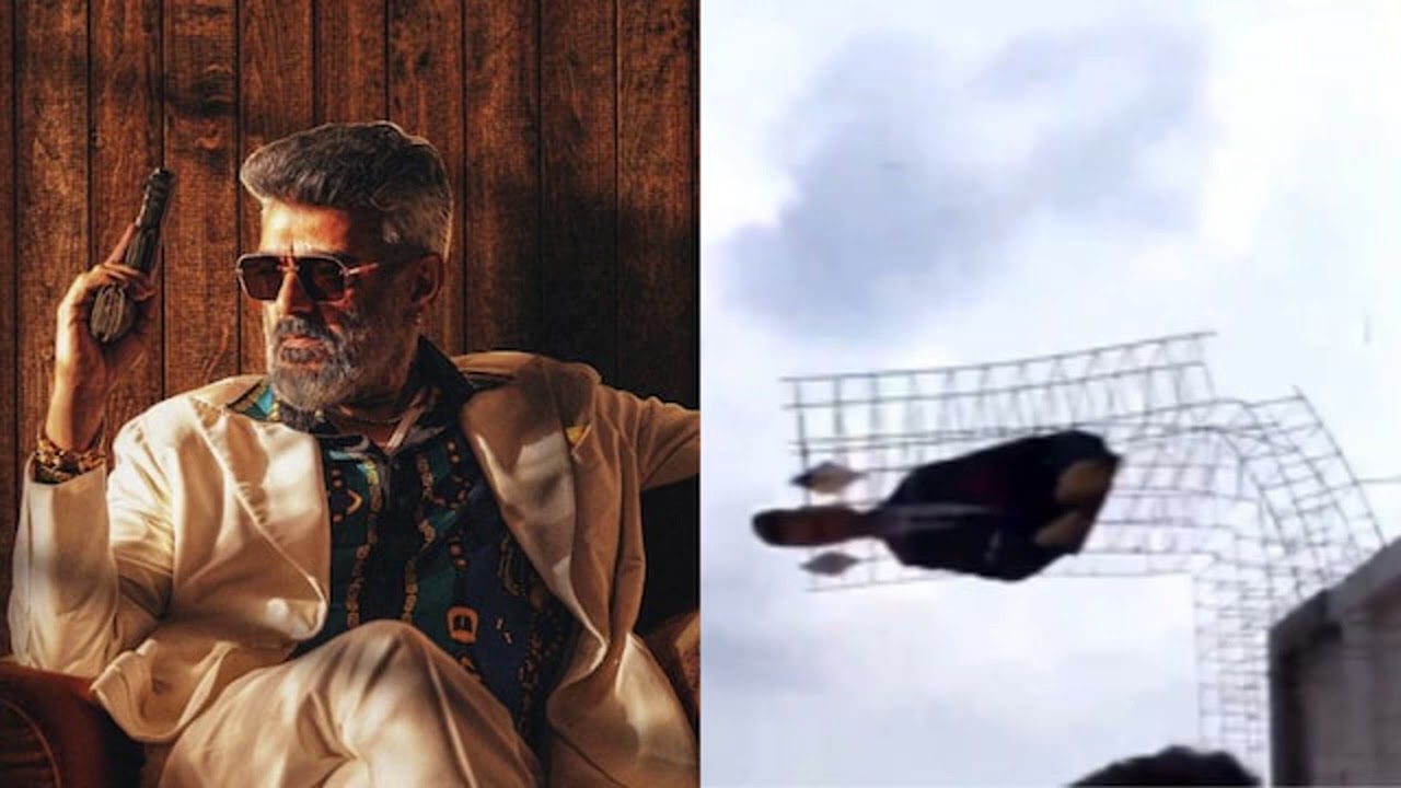 Ajith Kumars 285Ft CutOut Collapses In Tamil Nadu Fans Have A Narrow Escape  Video