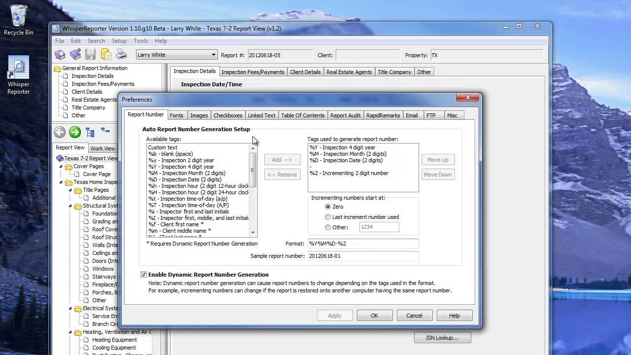 Creating a New Report