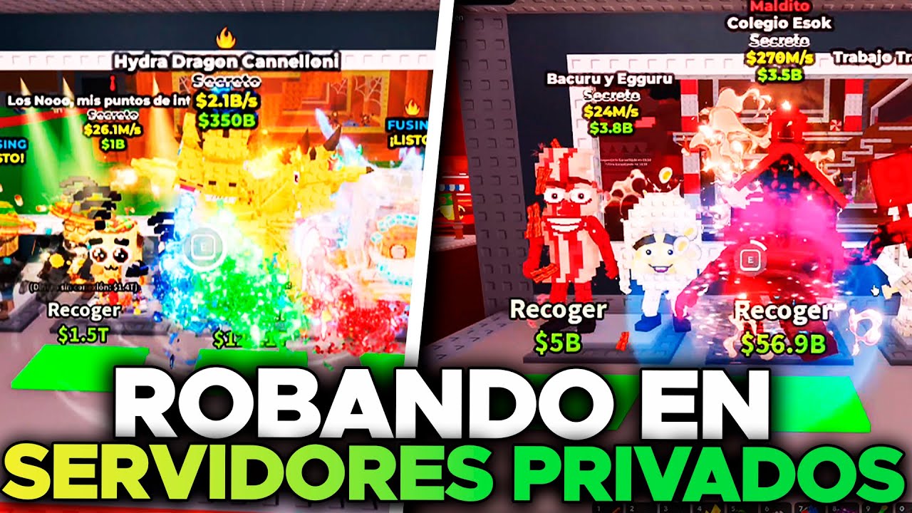 Robando en SERVIDORES PRIVADOS en el ADMIN ABUSE y nuevo brainrot “POPCURU” en Steal a Brainrot 🔥🔥