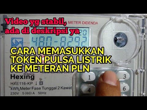 Cara memasukkan token pulsa listrik ke meteran PLN. 