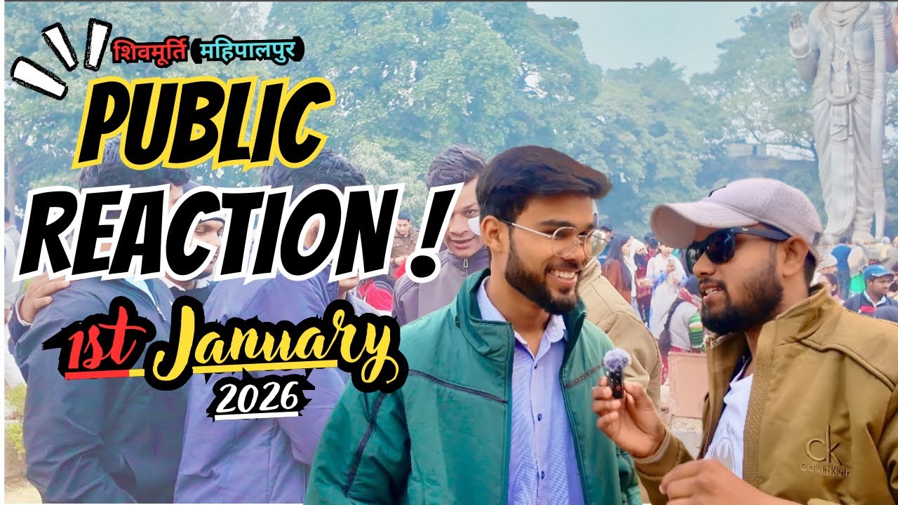Public Reaction on 1st January 2026 || Shivmurti Mahipalpur || New Year Vlog ❤️ @Abhijeetsawantavvi