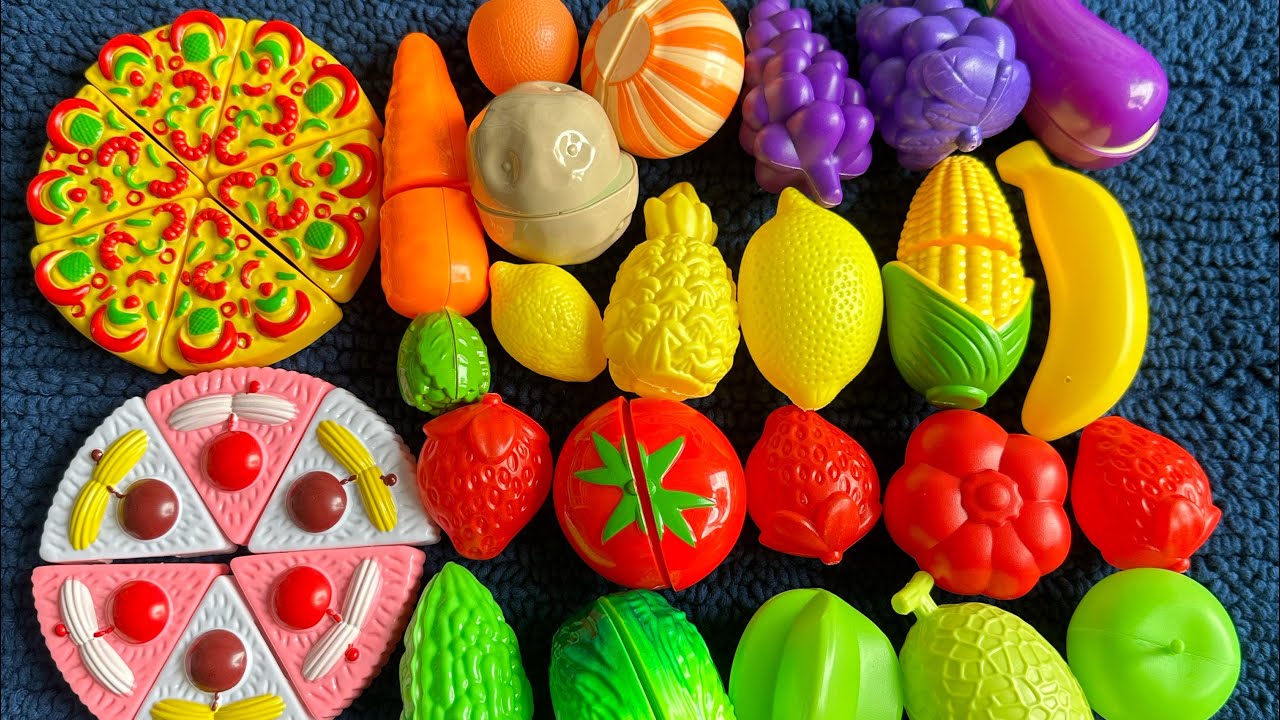 Cutting all colour fruits vegetables satisfying asmr | Pak marble race