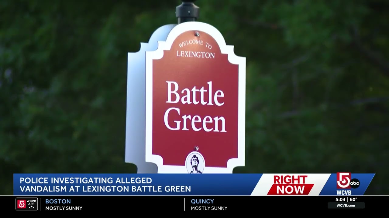 Police investigating vandalism on Lexington Battle Green