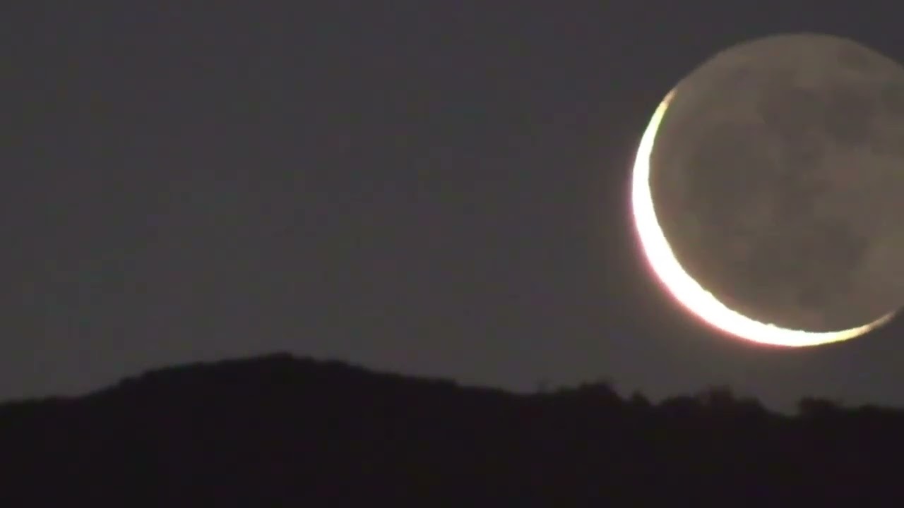 crescent moons one day before and after a new moon