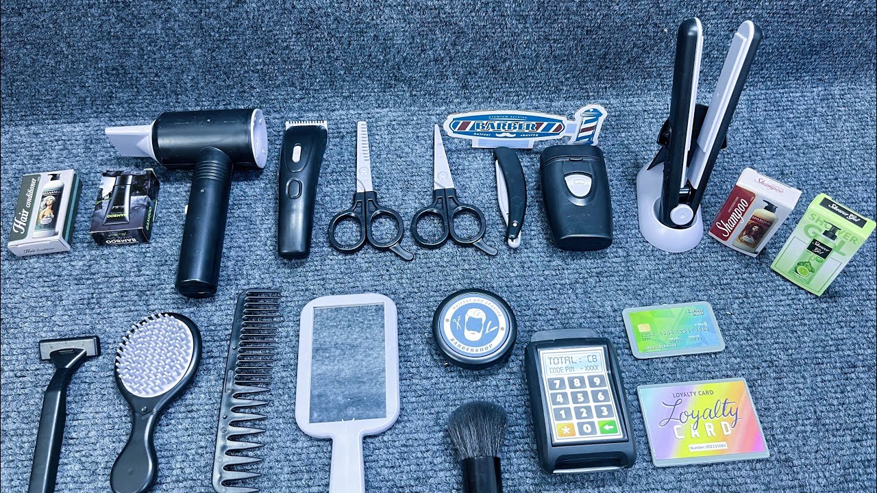 8 minutes to open the box test, barber's toolbox set seriesASMR | Toy Review